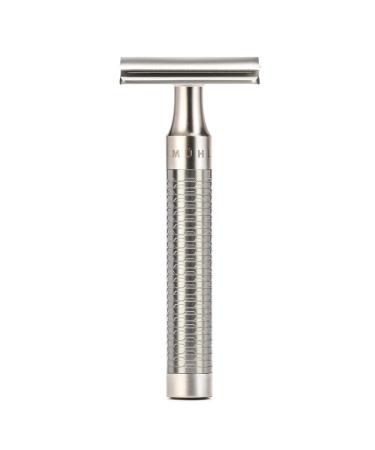M HLE safety razor - Rocca series - stainless steel silver matt - closed foam edge silver 1 piece (1 pack) - Buy Online on GoSupps.com