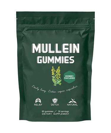 MOYEE Mulleva Mullein Gummies Daily Respiratory Health Gummies | 1000mg Mullein Leaf herb Extract Pear Flavor Lung Health & Sinus Relief (60 Count 30 Day Supply)
