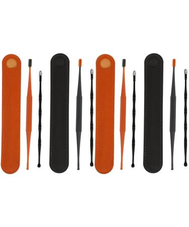 4sets Cleaners Washable Double Massage Color Home Clean Cleansing Storage Pickers Care and Picnic Wax Cleaner Picking Removal Remover Tool Tweezer Portable Adult Spiral Assorted Colorx2pcs 14.3X0.7X0.7CMx2pcs