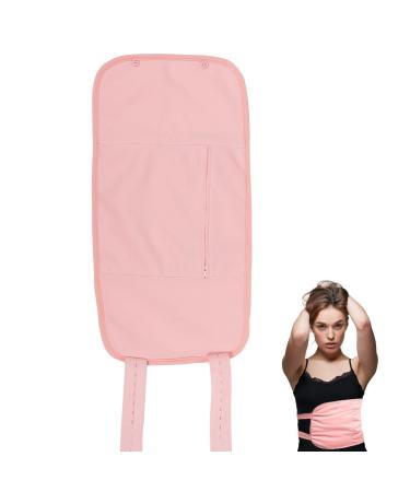 Pack Huile de Ricin Bio | Enveloppement l'huile de ricin pour la taille et le cou aux huiles essentielles | Lot de compresses d'huile de ricin hautement absorbantes r utilisables avec sangle Rose