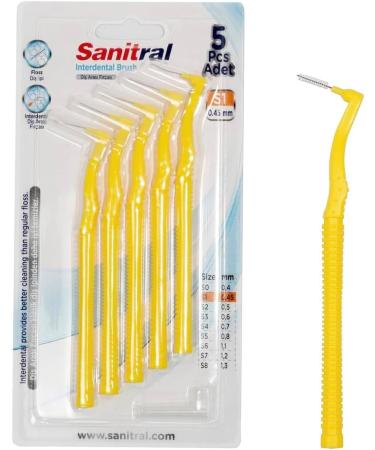 Buy Interdental Brush Angle - Angled Dental Brush for Effective Teeth Cleaning - 0.45 mm Size - International Shipping Available - Buy Online on GoSupps.com