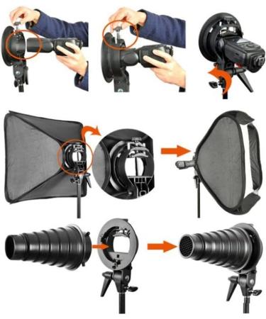 Godox S-Type Bracket Bowens Mount Holder for Speedlite Flash - Snoot, Softbox, Honeycomb - Buy Online on GoSupps.com