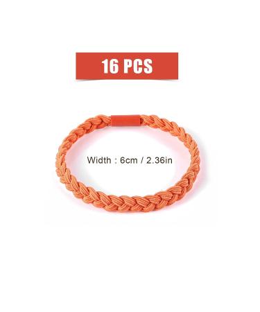 16pcs Stylish Boho Hair Tie Bracelets for Women & Men - No Damage Hair Elastics for Thick, Medium, Long Hair (4 Styles, 4 Colors) - Buy Online on GoSupps.com