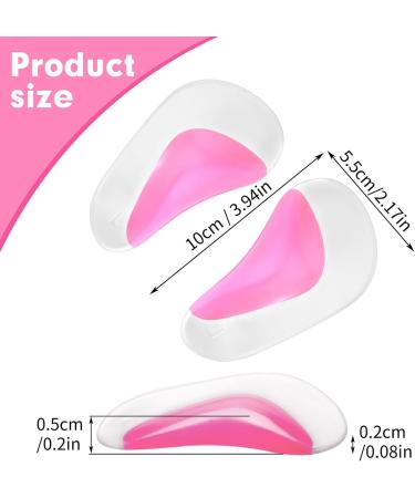 SIBBA 6 PCs Gel Foot Vault Insole - Orthopedic Silicone Inserts for Plantar Fasciitis | Comfort High-Heel Support | 3 Pairs - Pink - Buy Online on GoSupps.com