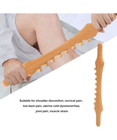 LUQEEG Wooden Massage Tab 8 Pearl Wood-Scraping Stick & Roller for Body Shaping & Muscle Pain Relief - Buy Online on GoSupps.com