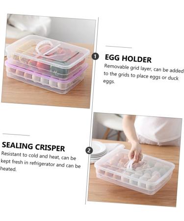 1 Pc Portable Egg Box Food Serving Tray Single Egg Holder Sealing Crisper Refrigerator re-usable - Buy Online on GoSupps.com