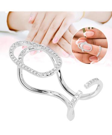 Fingernail Ring | Silver Nail Ring | Party & Wedding Fingernail Jewelry | Nail Art Decoration - Buy Online on GoSupps.com