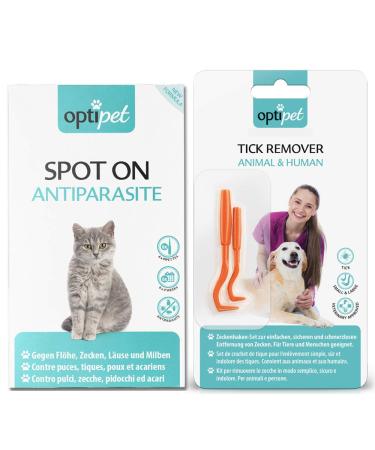 Optipet Spot On for cats 6x1ml pipettes + tick tweezers 1x as a set