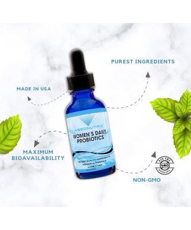 Absonutrix Women s Daily Probiotics 390 mg 4 Oz Liquid 302 Servings Made in USA Quick Absorption Quality Potent Ingredients Non-GMO GMP Certified Facility Cruelty-Free Products - Buy Online on GoSupps.com