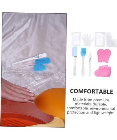 minkissy 2 Sets Hand and Foot Care Set Plastic Glove Liners Paraffin Wax Cover Hand Care Exfoliating Scrub Accessory Paraffin Socks Hand Use Work Bath Set Cotton Gloves (foot Covers) - Buy Online on GoSupps.com