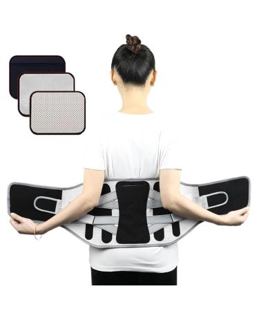GUANGLU Lower Back Brace Lumbar Traction Device | Back Reliever Spinal Belt for Men Women Lower Back Brace Waist Support Belt for Gym Fitness Black E