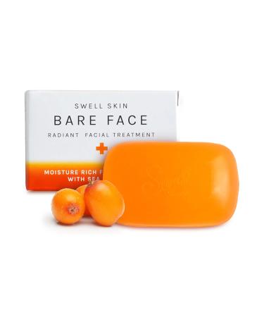 Bare Face Moisture-Rich Gentle-Cleansing Bar Soap for All Skin Types Face Soap Enriched with Sea Buckthorn Seed Oil for Radiant Even-Toned Well-Hydrated Skin 2.25oz Acne Soap Bar