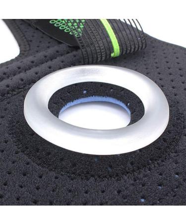 Compression Knee Brace for Pain Relief | Supportive Strap for Men & Women | Large Black/Green - Buy Online on GoSupps.com