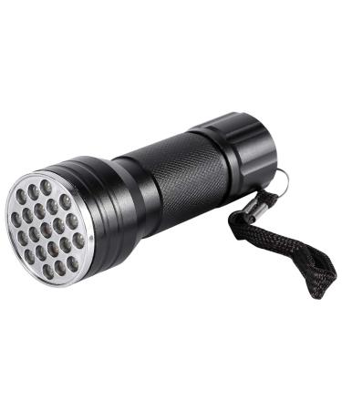 UV black light flashlight with 21 LED 395 NM UV hand detector ultraviolet light UV lamp for dry spots in the urine of dogs/cat bed bug Scorpion