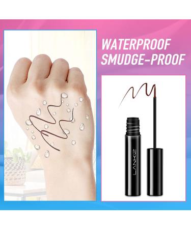 LANKIZ Magnetic Eyeliner 2 Tubes - Waterproof Brown Magnetic Lash Liner for Natural Looking Magnetic Eyelashes - 5ml - Buy Online on GoSupps.com
