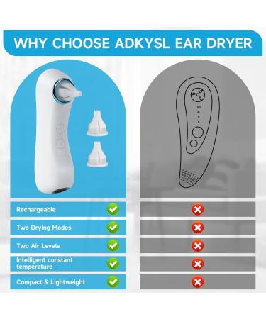 Ear Dryer Rechargeable Ear Water Drying Device Multi-Mode Warm air & Quick Dry System with Gentle Wind Low Noise LED Display Portable Ear Water Remover for Swimming Shower Home Use - Buy Online on GoSupps.com