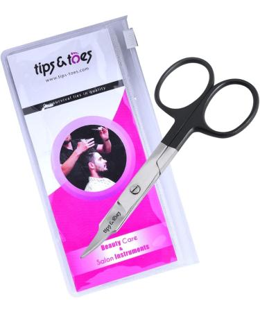 Nose Ear Hair Grooming Scissors - Men's Beard and Mustache Trimming Tool - Facial Hair Clippers and Eyebrow Scissors - Precision Hair Removal Scissor (Black) - Buy Online on GoSupps.com