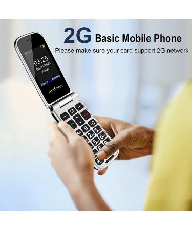 Artfone Senior Phone - Contract-Free Folding Mobile with Large Buttons 2.4'' Display SOS Dual SIM Flashlight 1200mAh Battery - Ideal for Seniors (Blue) - Buy Online on GoSupps.com