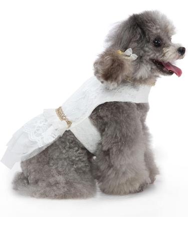 Qcwwy Princess Dress for Dogs & Cats - Mesh Summer Dress Comfortable & Breathable Polyester Fabric (L) - Buy Online on GoSupps.com