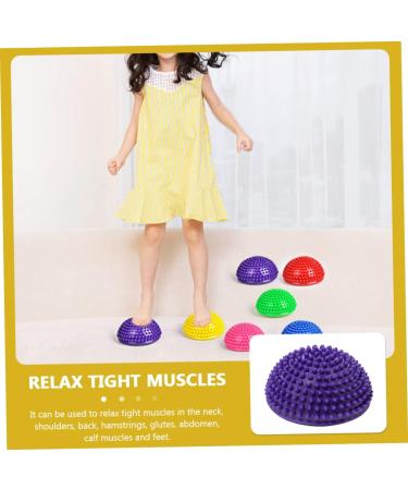 Frcolor Durian-Ball Neck & Foot Massage Device - Deep Tissue Yoga Massager for Ultimate Relaxation | 16x16x8cm Purple - Buy Online on GoSupps.com