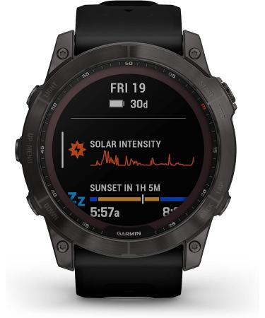 Garmin fenix 7X Sapphire Solar | Adventure Smartwatch with Solar Charging | GPS, Touchscreen & Wellness Features | Carbon Gray DLC Titanium - Buy Online on GoSupps.com