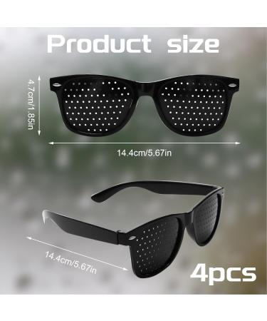 Teokantz 4 Pack Black Pinhole Glasses for Eye Training & Relaxation | Foldable Mesh Design | International Shipping - Buy Online on GoSupps.com
