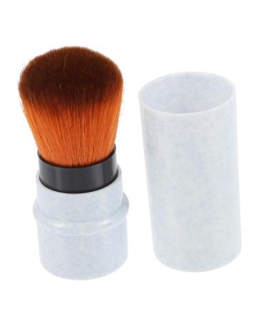 MAGICLULU Telescopic Powder Brush Highlighter Makeup Brush Rabbit Hair Claw Cosmetics Brush Lotus Tealight Candle Holder Face Sculpting Brush Blending Blush Brush Fluffy Plastic Foundation medium Blue
