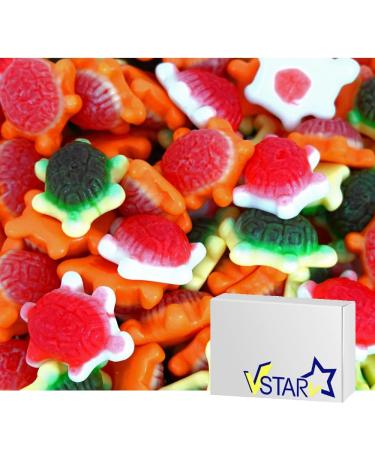 Vidal Jelly Filled Multi coloured gummy turtles with a jelly centre Sweet (500 Grams) 500 Grams