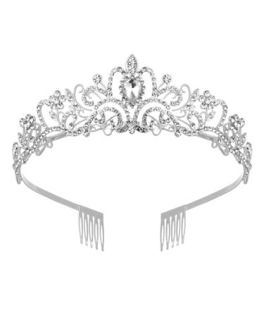 Crystal Tiara Krone Headband Princess Elegant Tiara with combs rhinestones wedding birthday Tiara crystal bridal crown with comb princess crown headband for women