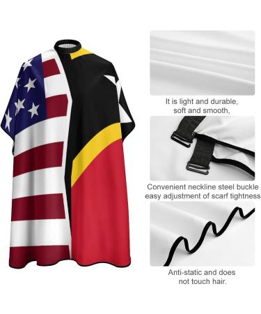 Shop American & Saint Kitts Nevis Flag Barber Cape | Adjustable Hair Cutting Salon Apron for Adults - Buy Online on GoSupps.com