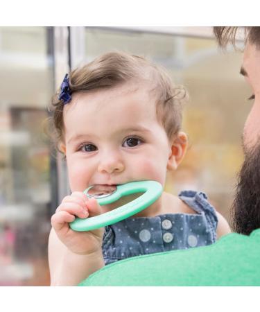 Toofeze Ice Cold Baby Teether Toy   Fast Pain Relief   All Natural Silicone and Stainless   Ages 3 mos+ (Mint Green) - Buy Online on GoSupps.com
