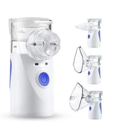 Nebulizer Machine for Adults and Kids, Portable Nebulizer of Cool Mist, Handheld Mesh Nebulizer, Steam Inhaler for Travel or Home Daily Use Blue