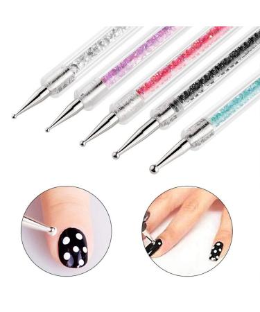 Nail Design Brushes Set - 5 Pcs Nail Liner, Painting, Dotting Pen | Nail Art Design Tools - Buy Online on GoSupps.com