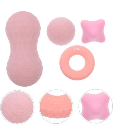 Beaupretty 4-Piece Fascia Ball Massage Set - Back & Shoulder Relief Devices | Neck Massage Tools | Relaxation Ball Pebbles - Pink 12x6x5cm - Buy Online on GoSupps.com