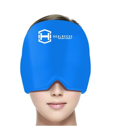 Headache Relief Hat for Migraine Cap Healrecux Upgraded Odorless Migraine Ice Head Wrap Cold and Hot Therapy Comfortable Migraine Relief Cap for Men/Women Puffy Eyes Sinus & Stress Tension Relief1 Blue