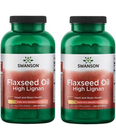 Swanson Flaxseed Oil High Lignan (Omegatru) 200 Sgels (2 Pack)