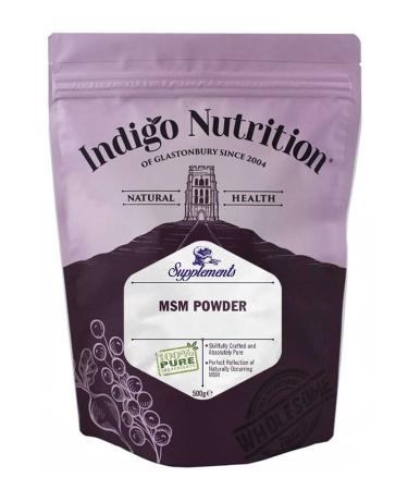 Indigo Herbs MSM Powder 500g | Methylsulfonylmethane | No Additives | Vegan | GMO-Free 500 g (Pack of 1)