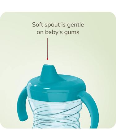 First Essentials by NUK Acrylic Fun Grips Soft Spout Trainer Cup - Green, 7 oz (Pack of 1) - Buy Online on GoSupps.com