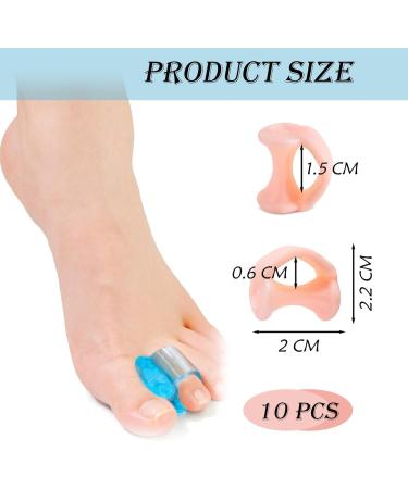 10 Pieces Silicone Toe Spreader - Gel Separator for Overlapping & Hammer Toes Pain Relief - Unisex Solution for Comfort - Buy Online on GoSupps.com