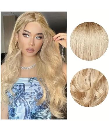 EUPSIIU Long Blonde Wave Wigs - Synthetic Full Hair Curly Wigs for Women, Ideal for Cosplay, Parties, and Daily Use - Buy Online on GoSupps.com