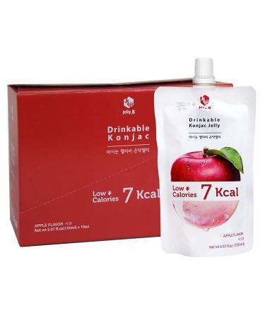 JELLY B Drinkable Konjac Jelly (10 Packs of 150ml) - Healthy and Natural Weight Loss Diet Supplement Foods  0 Gram Sugar  Low Calorie  Only 6 kcal Each Packets  (Apple) - Buy Online on GoSupps.com