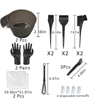 Mauts Hair Dye Coloring Set Hair Tinting Comb and Mixing Brush Bowl Ear Cover Mixing Spoon Hair Clips Gloves and Disposable shawl DIY Salon. - Buy Online on GoSupps.com