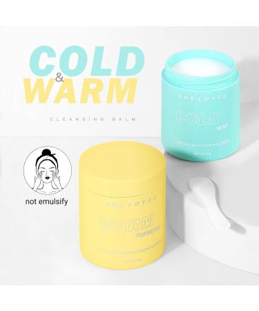 Elegauit Makeup Remover Cleansing Balm Set 2PCS Gentle and Nourishing Makeup Removing Balm with Ginger Natural Deep Pore Cleanser for Eye Lip or Face Makeup Cold & Warm Ecleanbalm-008 - Buy Online on GoSupps.com