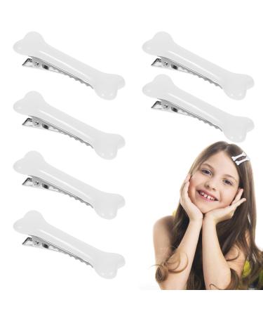 PEOVLVN 6 Pieces Bone Hair Clips Halloween Hair Clips Artificial Dog Bone Hairpins Cosplay Costume Hair Accessories for Women Girls Christmas Halloween Party Daily Wear