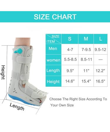 Walker Achilles Injury Fracture Orthosis Boot - Air Pump CAM Medical Walker Boot for Ankle & Foot Injuries (Small) - International Shipping Available - Buy Online on GoSupps.com