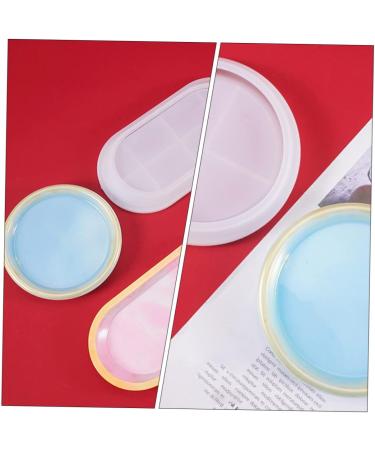 NUOBESTY 2pcs Storage Tray Mold Silicone Molds Resin Trinket Plate Mold Crystal Drip Mold Flat Accessories White 10X19.5CM - Buy Online on GoSupps.com