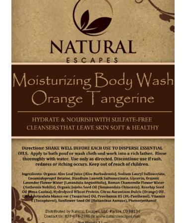 Organic Orange & Tangerine Body Wash | Sulfate-Free Moisturizer for Sensitive Skin | 16 oz Hydrating & Refreshing Cleanser - Buy Online on GoSupps.com