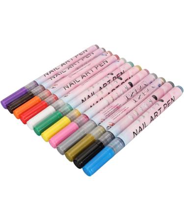 12 Pieces 3D Nail Polish Pens 0.5 mm Tip Bright Colours Easy to Use 3D Nail Art Pen Set for Party Family Salon - Buy Online on GoSupps.com