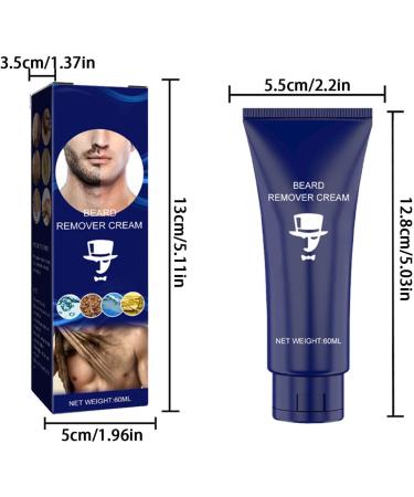  Generisch Hair removal cream for men penetrates hair follicles quickly - 60 ml - Painless hair removal cream for face chest back arms legs underarms - Buy Online on GoSupps.com
