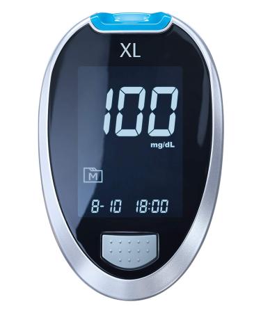 GlucoCheck XL blood glucose measuring system mg/dl with 60 blood glucose test strips